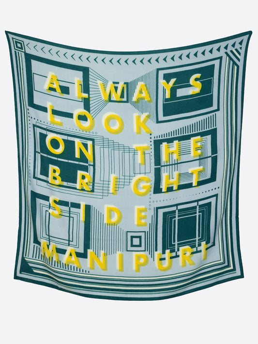 <Wool Silk Stole Herringbone Weave 120> Poster