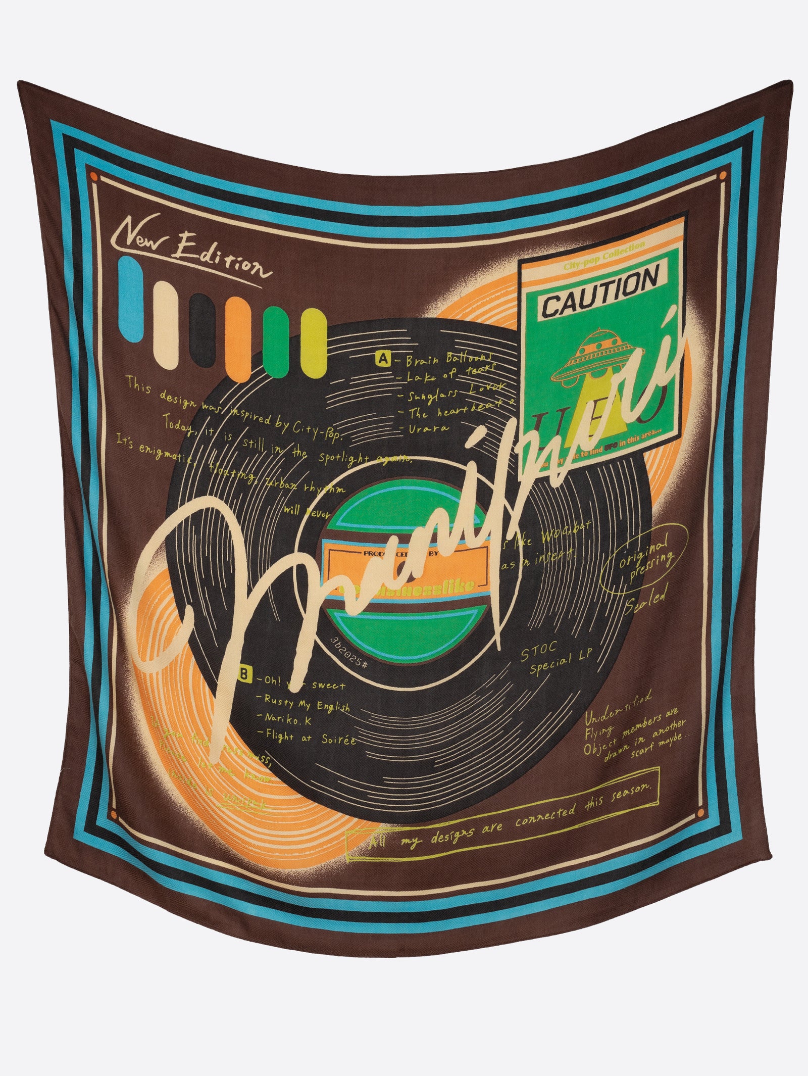 ウールシルクストールヘリンボーン織120＞レコード – manipuri