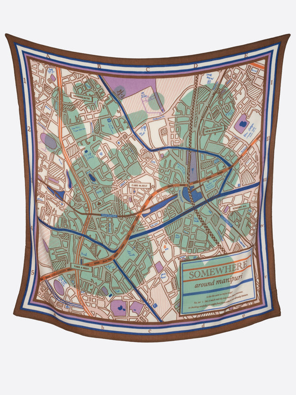 &lt;Wool Silk Stole Herringbone Weave 120&gt; Collage Somewear