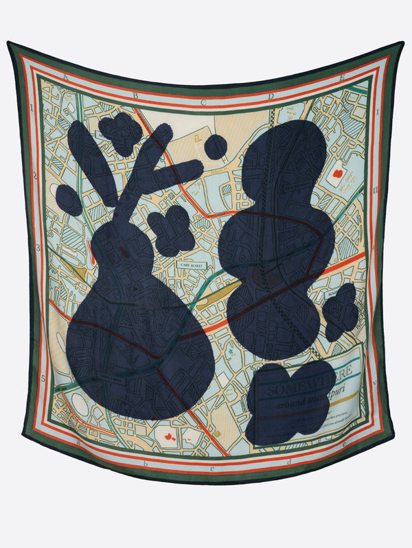 &lt;Wool Silk Stole Herringbone Weave 120&gt; Collage Somewear