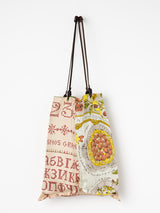 REVERSIBLE PRINT TOTE BAG L / ANTIQUE RECIPE