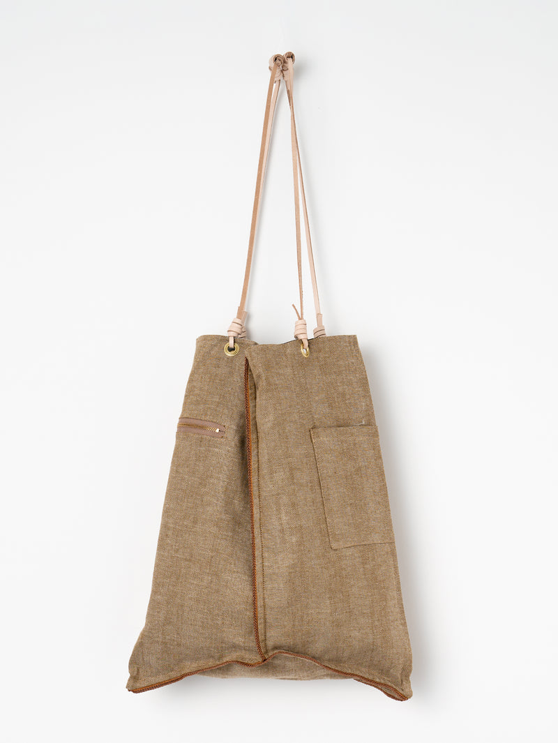 REVERSIBLE PRINT TOTE BAG L / RECORD