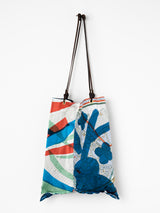REVERSIBLE PRINT TOTE BAG L / RAYLIGHT