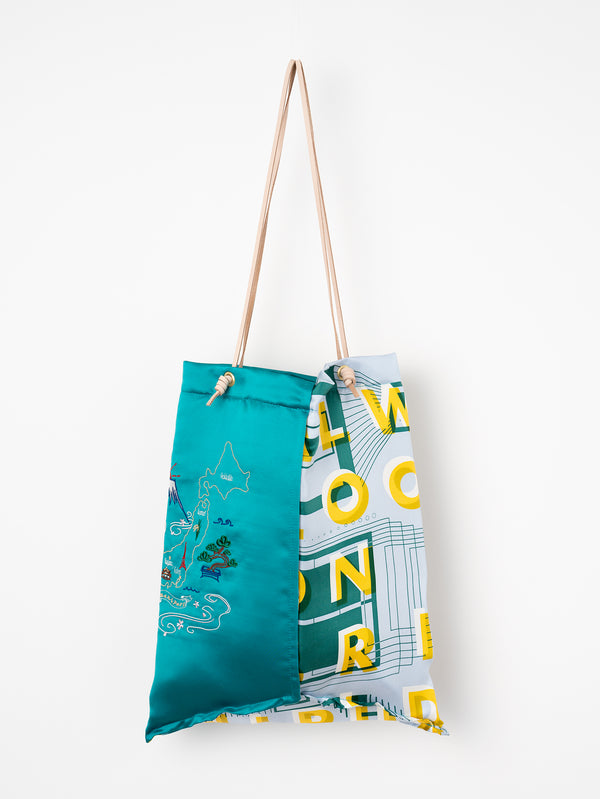 EMBROIDERED PRINT TOTE BAG L / POSTER