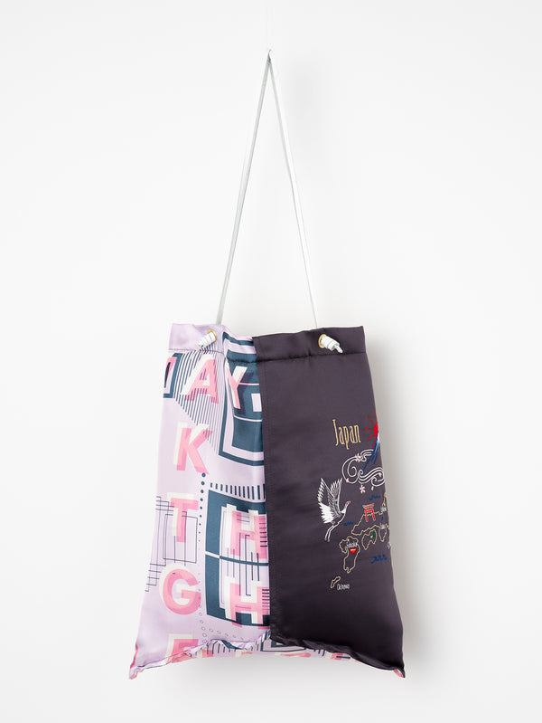 EMBROIDERED PRINT TOTE BAG L / POSTER