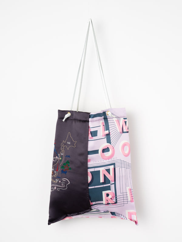 EMBROIDERED PRINT TOTE BAG L / POSTER