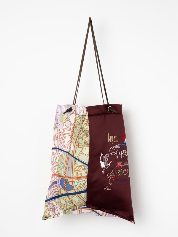 EMBROIDERED PRINT TOTE BAG L / COLLAGE SOMEWHERE
