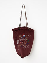 EMBROIDERED PRINT TOTE BAG L / COLLAGE SOMEWHERE