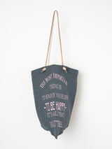 EMBROIDERED PRINT TOTE BAG L / BOTANICAL STRIPE