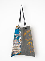 EMBROIDERED PRINT TOTE BAG L / JOCKEY