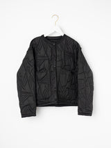 ＜キルティングクルーネックジャケット＞リバーシブル　タパ