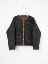 <Quilted crew neck jacket> Reversible Mountain