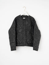 <Quilted crew neck jacket> Reversible Mountain