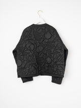 <Quilted crew neck jacket> Reversible Mountain