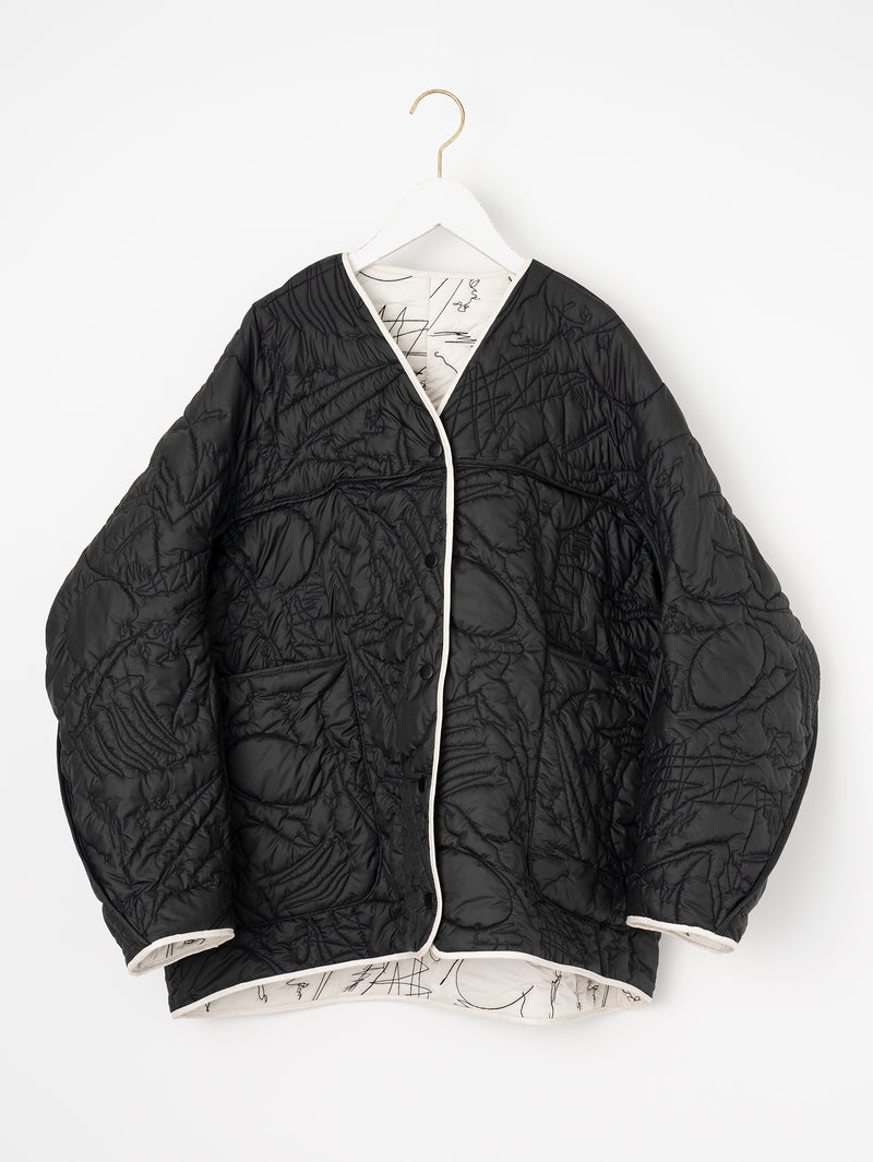 &lt;Quilted Variant Jacket&gt; Reversible Mountain