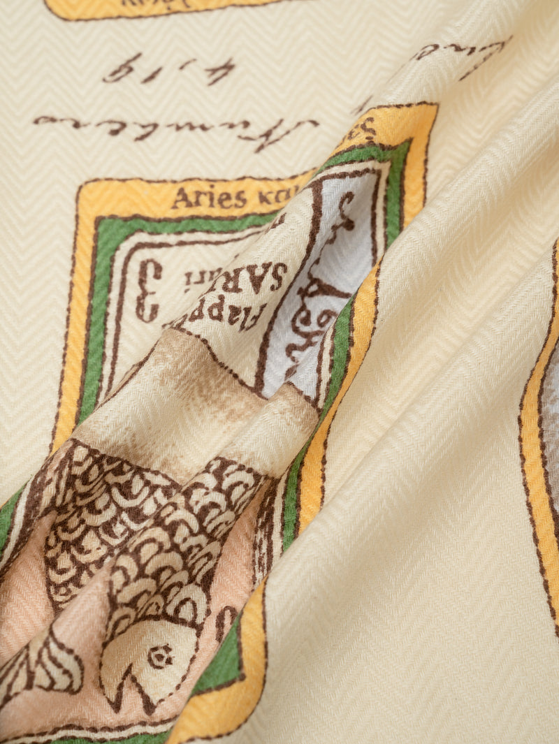 &lt;Wool Silk Stole Herringbone Weave 120&gt; Tarot