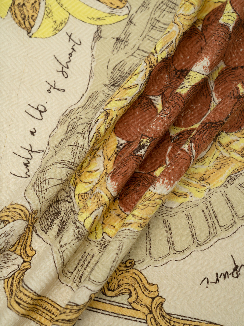 &lt;Wool Silk Stole Herringbone Weave 120&gt; Antique Recipe