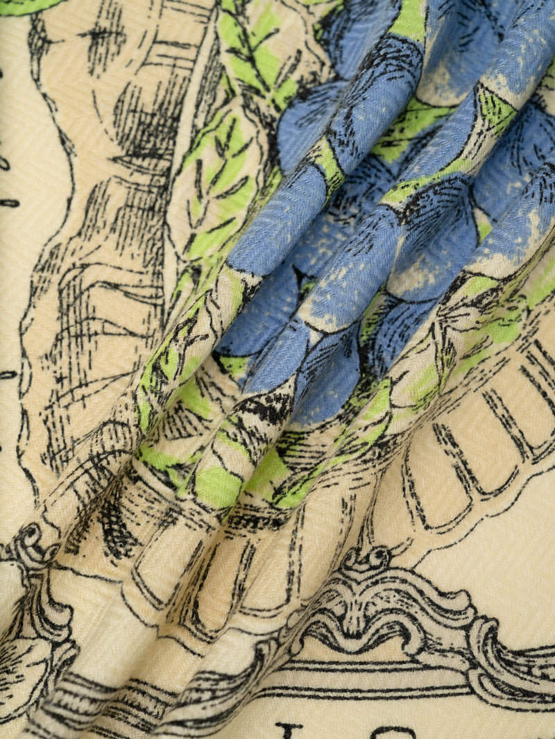 &lt;Wool Silk Stole Herringbone Weave 120&gt; Antique Recipe