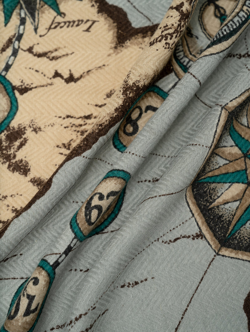 ＜ウールシルクストールヘリンボーン織120＞モノポリ