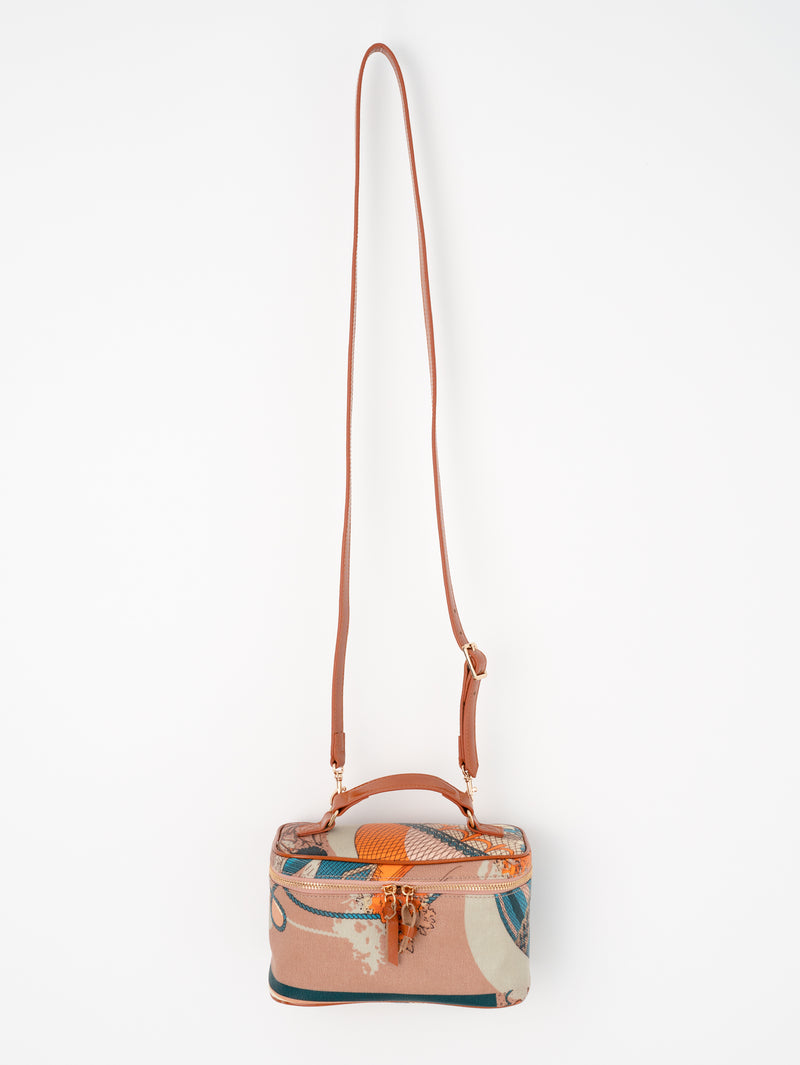 ＜バニティポーチ＞コラージュフラワーバルーン