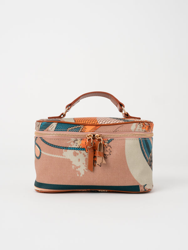 ＜バニティポーチ＞コラージュフラワーバルーン