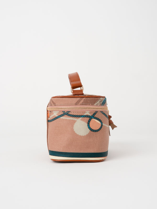 ＜バニティポーチ＞コラージュフラワーバルーン