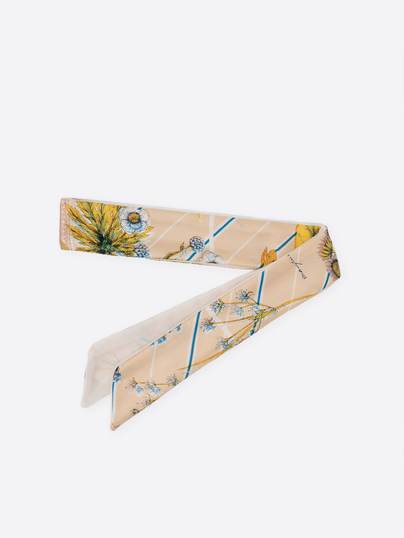BOWTIE MINI 5 / VELVET & BOTANICAL STRIPE