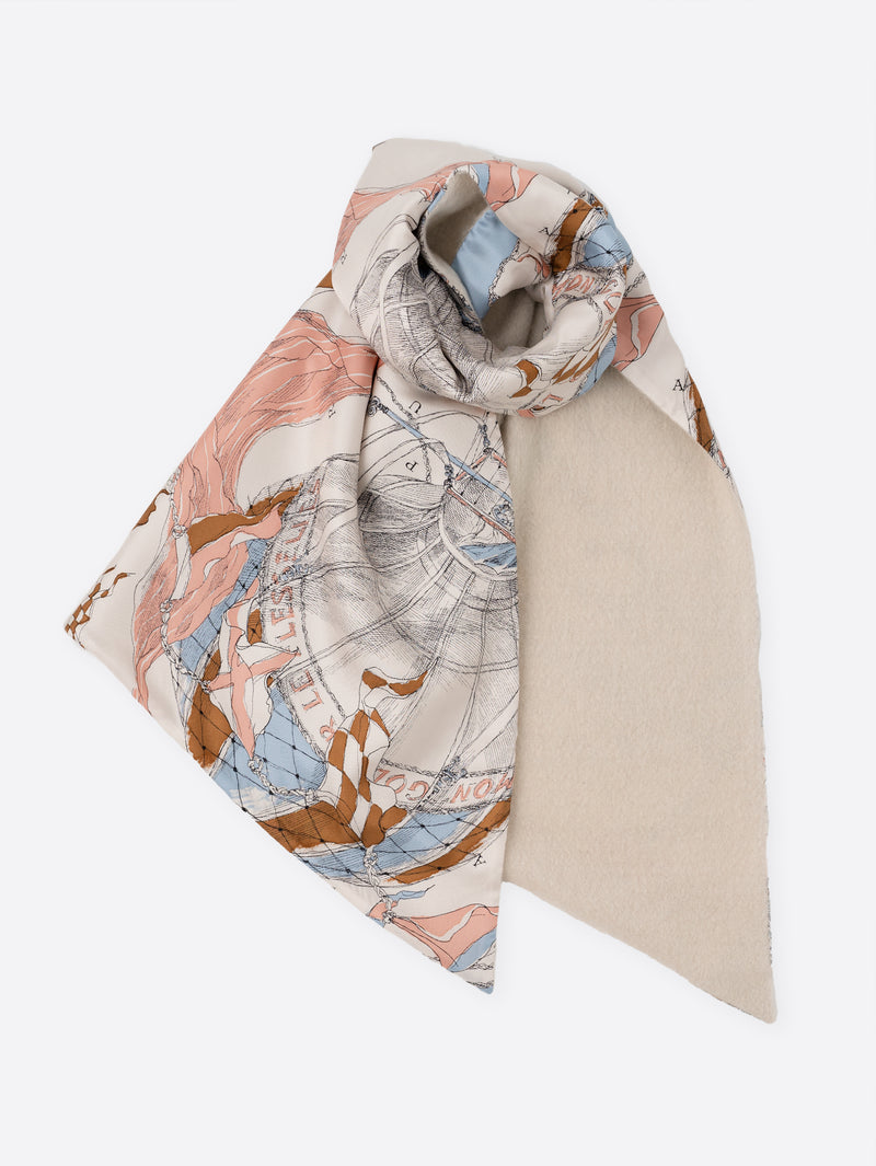 ＜シルクWマフラー＞モンゴルフィエバルーン