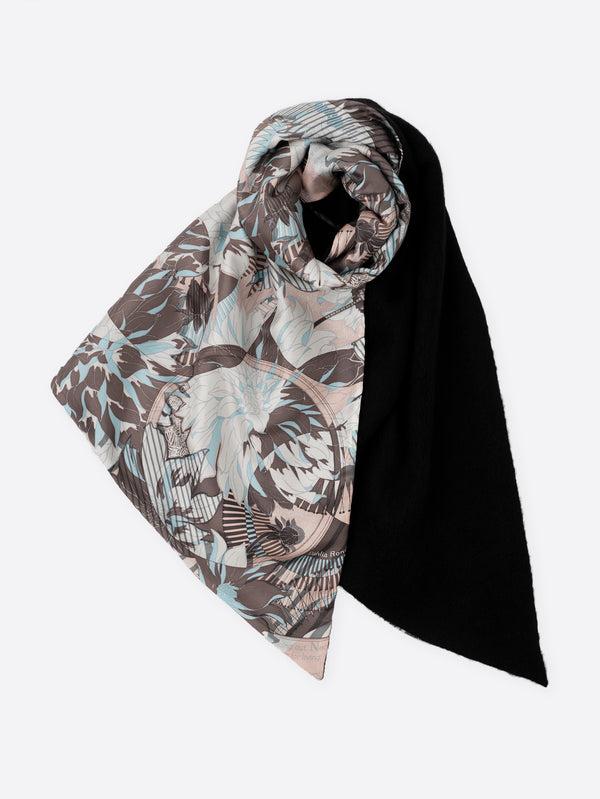 WOOL SILK W MUFFLER / BOTANIC GARDEN