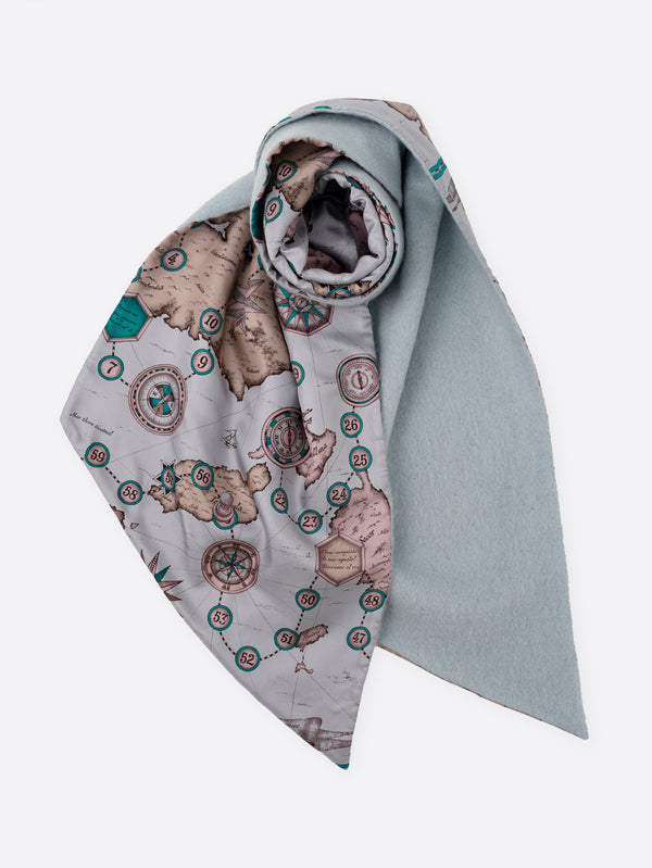 WOOL SILK W MUFFLER / BOTANIC GARDEN