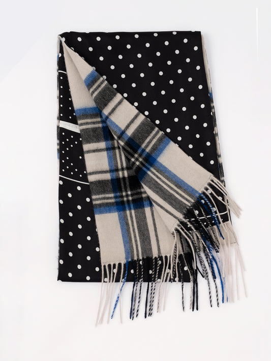 ＜シルクカシミアWマフラー＞ジオメドット