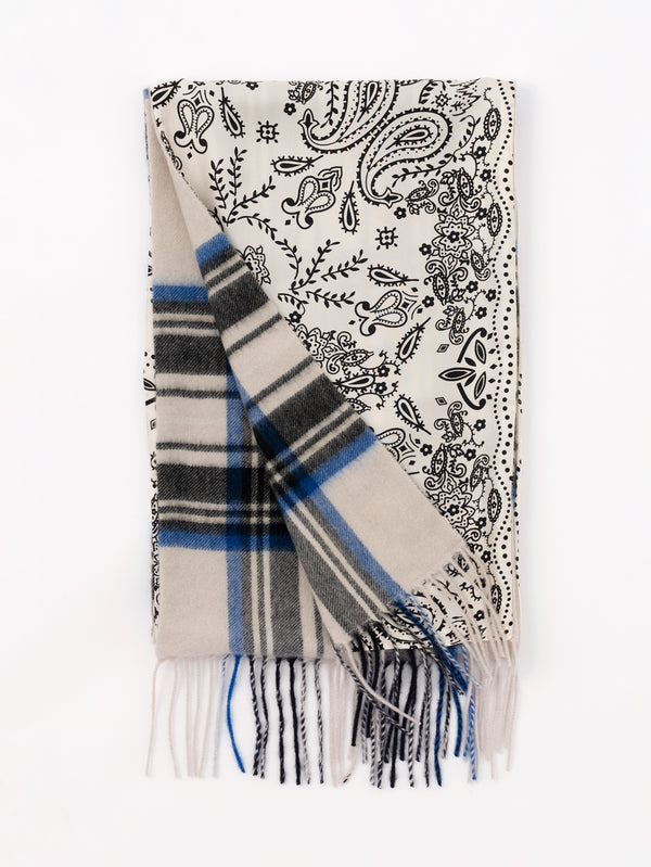 &lt;Silk Cashmere Double Scarf&gt; Kaleido Bandana