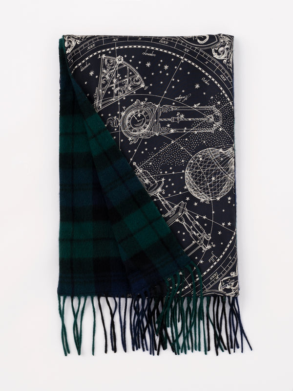 &lt;Silk Cashmere Double Scarf&gt; Heavenly World Map