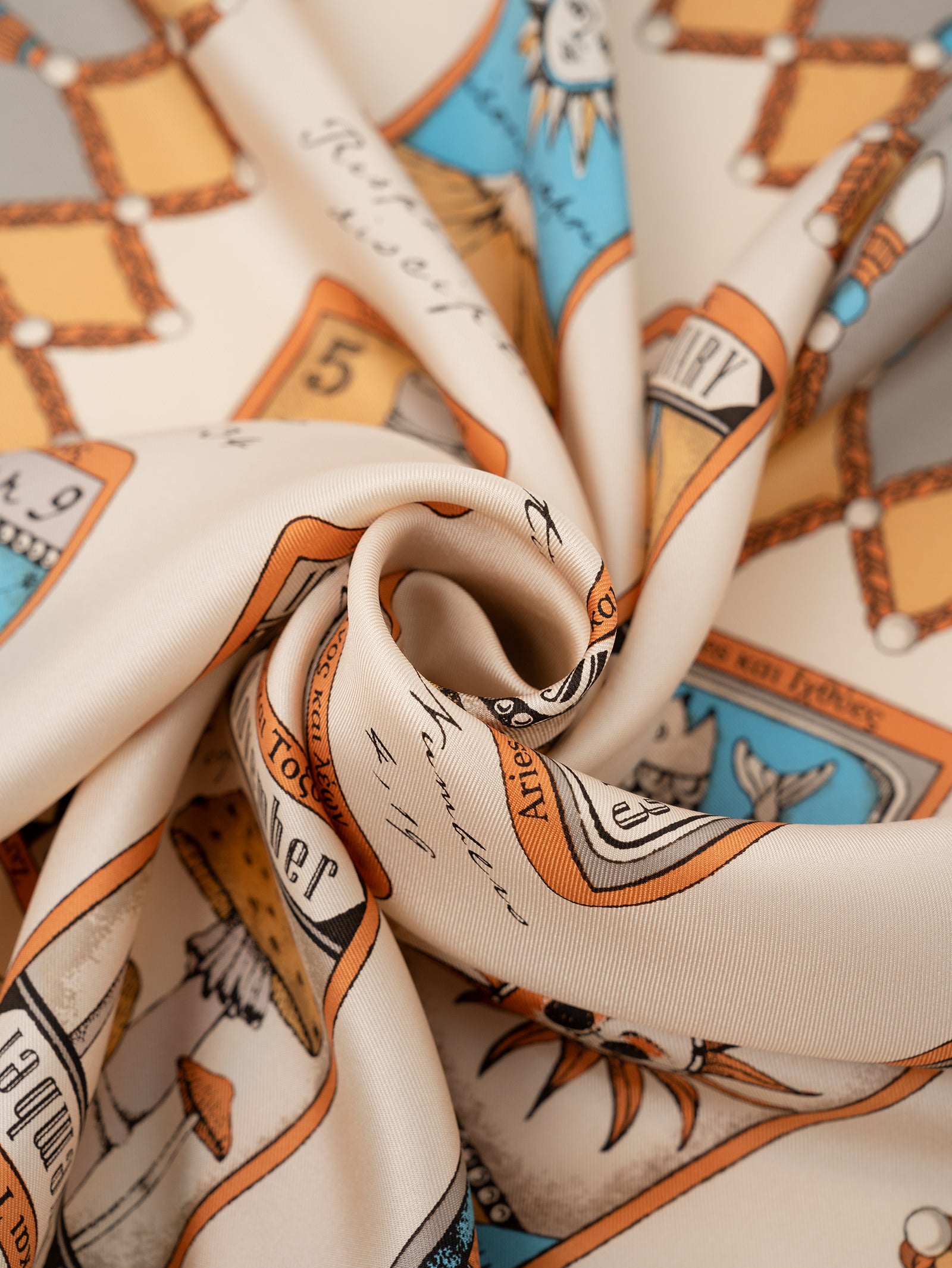 マニプリ＜シルクスカーフ65＞タロット manipuri ＜シルクスカーフ65