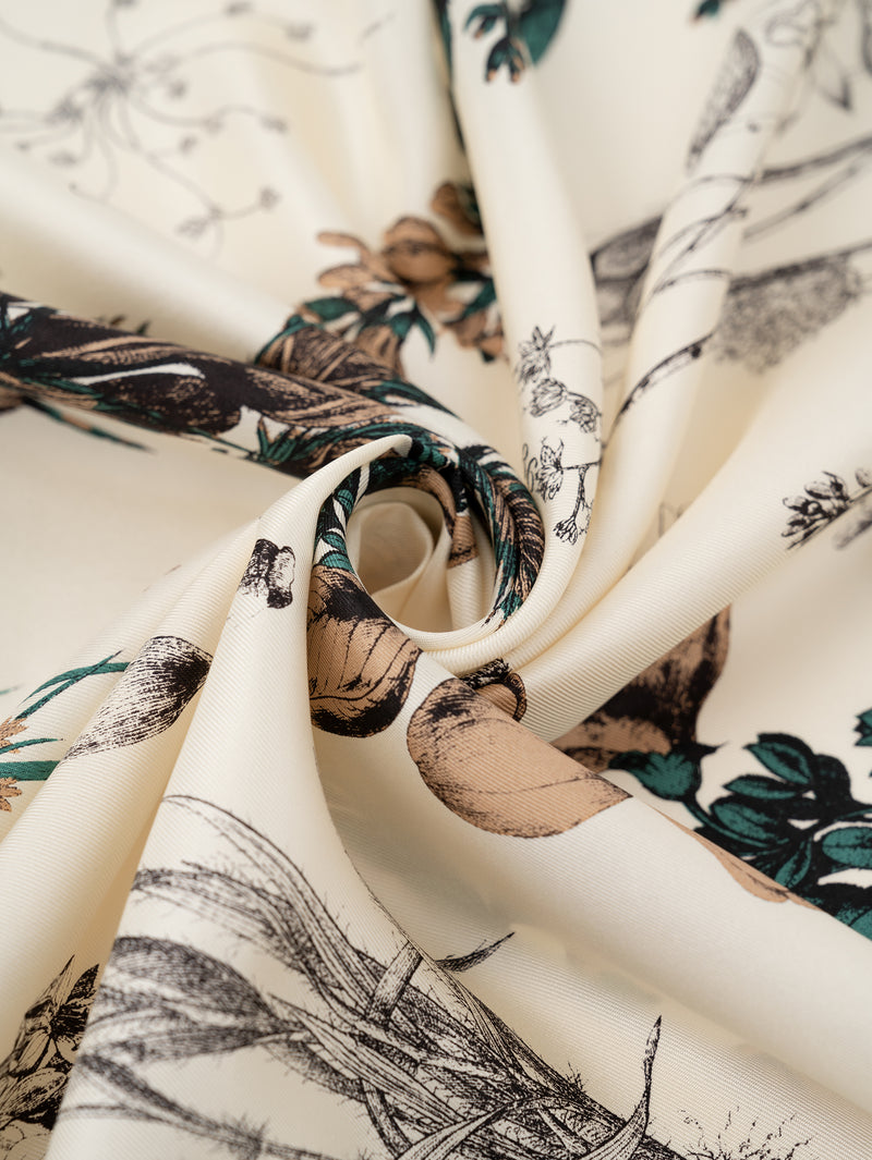 ＜シルクスカーフ65＞ボタニカル