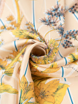 ＜シルクスカーフ65＞ボタニカルストライプ