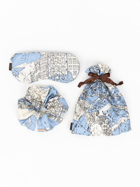 ＜シュシュ+アイマスク+巾着セット＞ルーフトップビュー