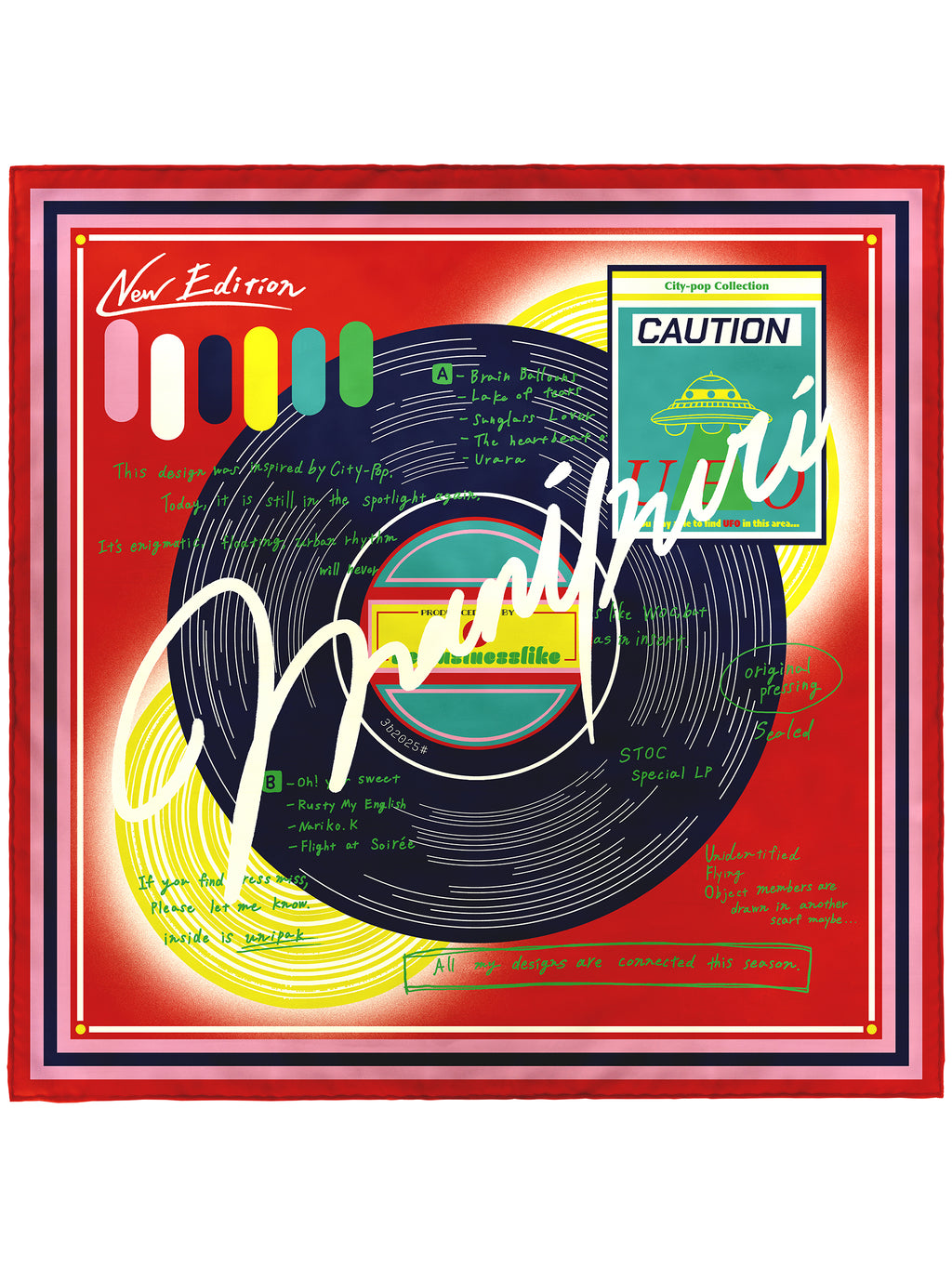 シルクスカーフ65＞レコード – manipuri