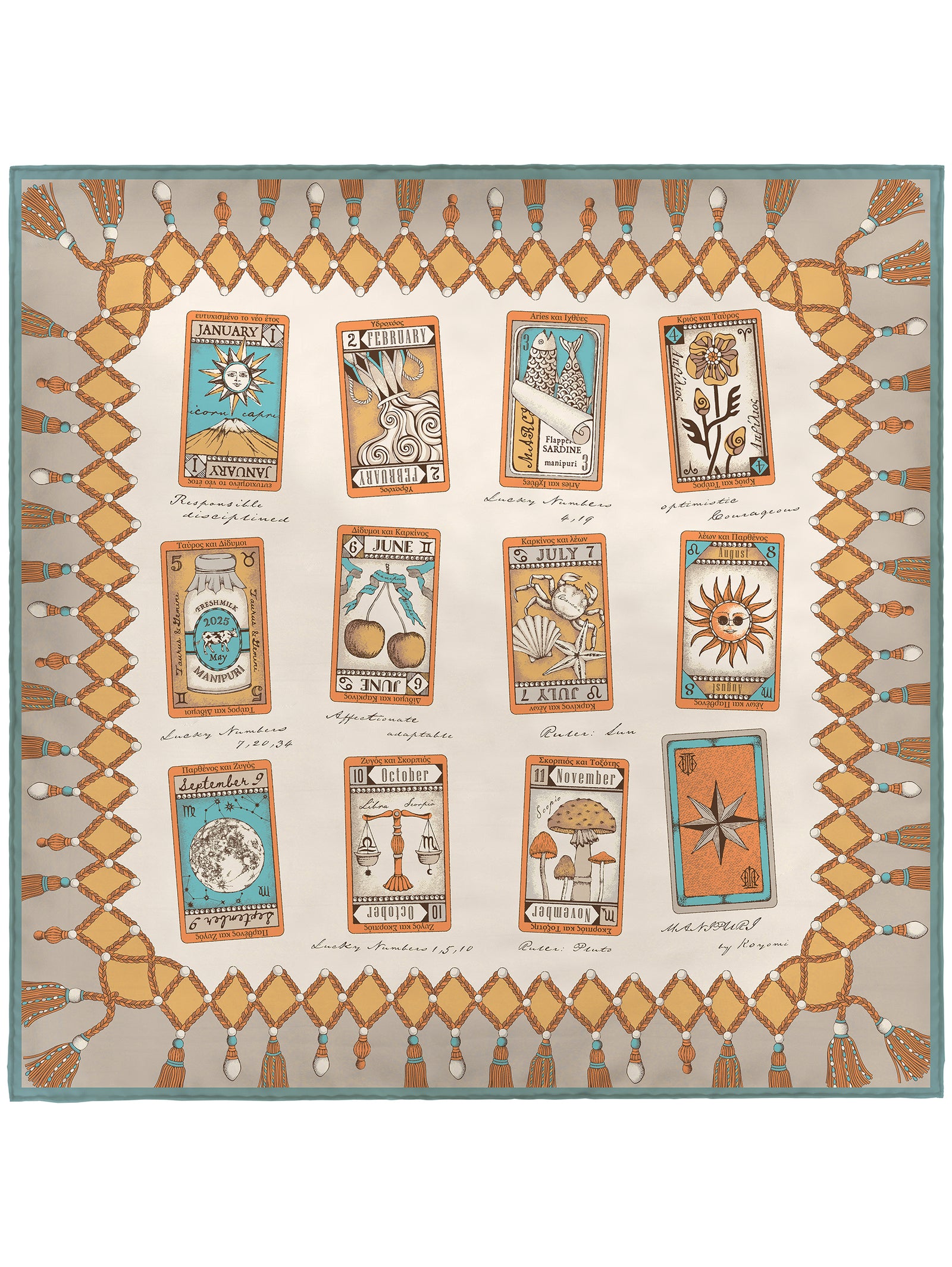 シルクスカーフ88＞タロット – manipuri