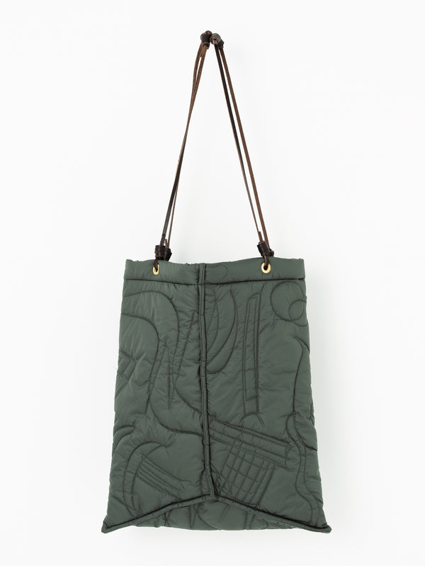 QUILTED TOTE BAG L / KHAKI