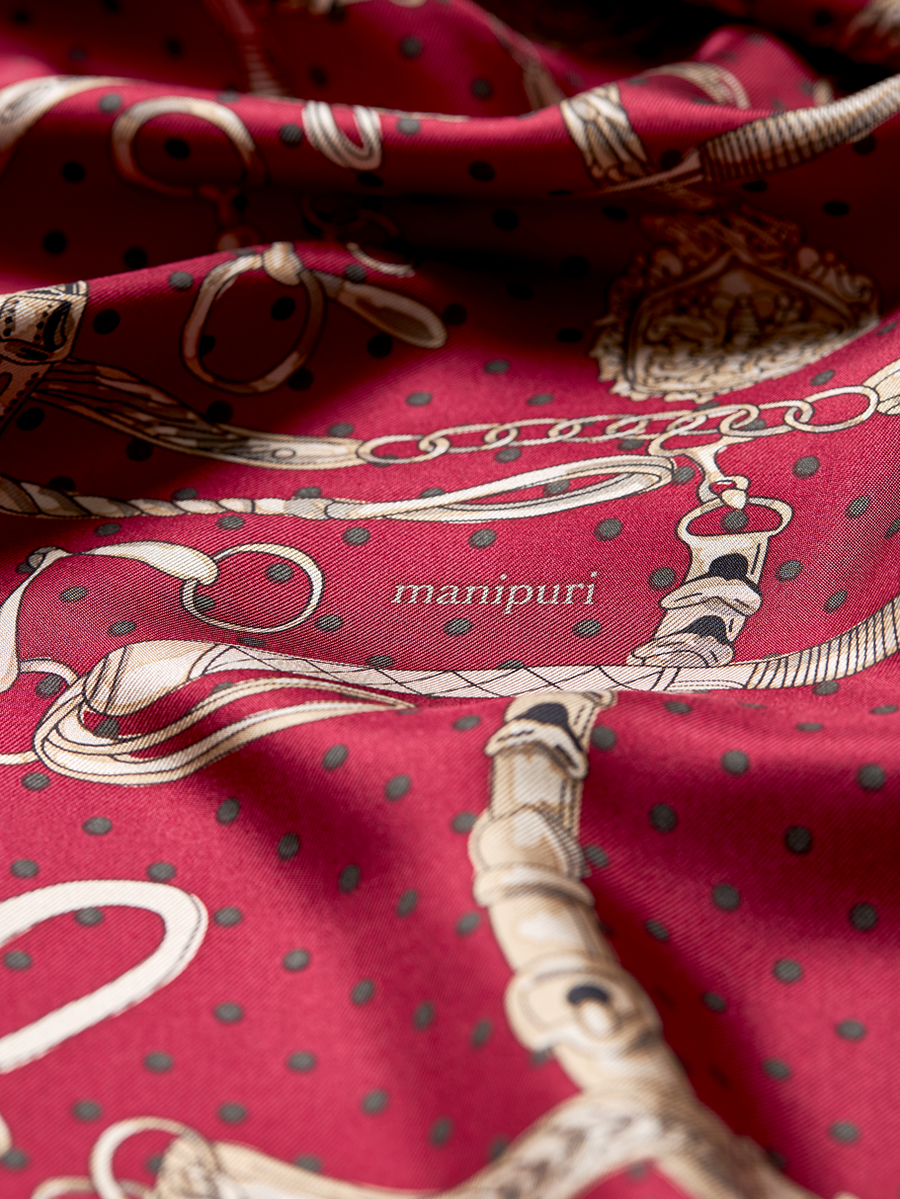 シルクスカーフ65＞ ドットビット – manipuri