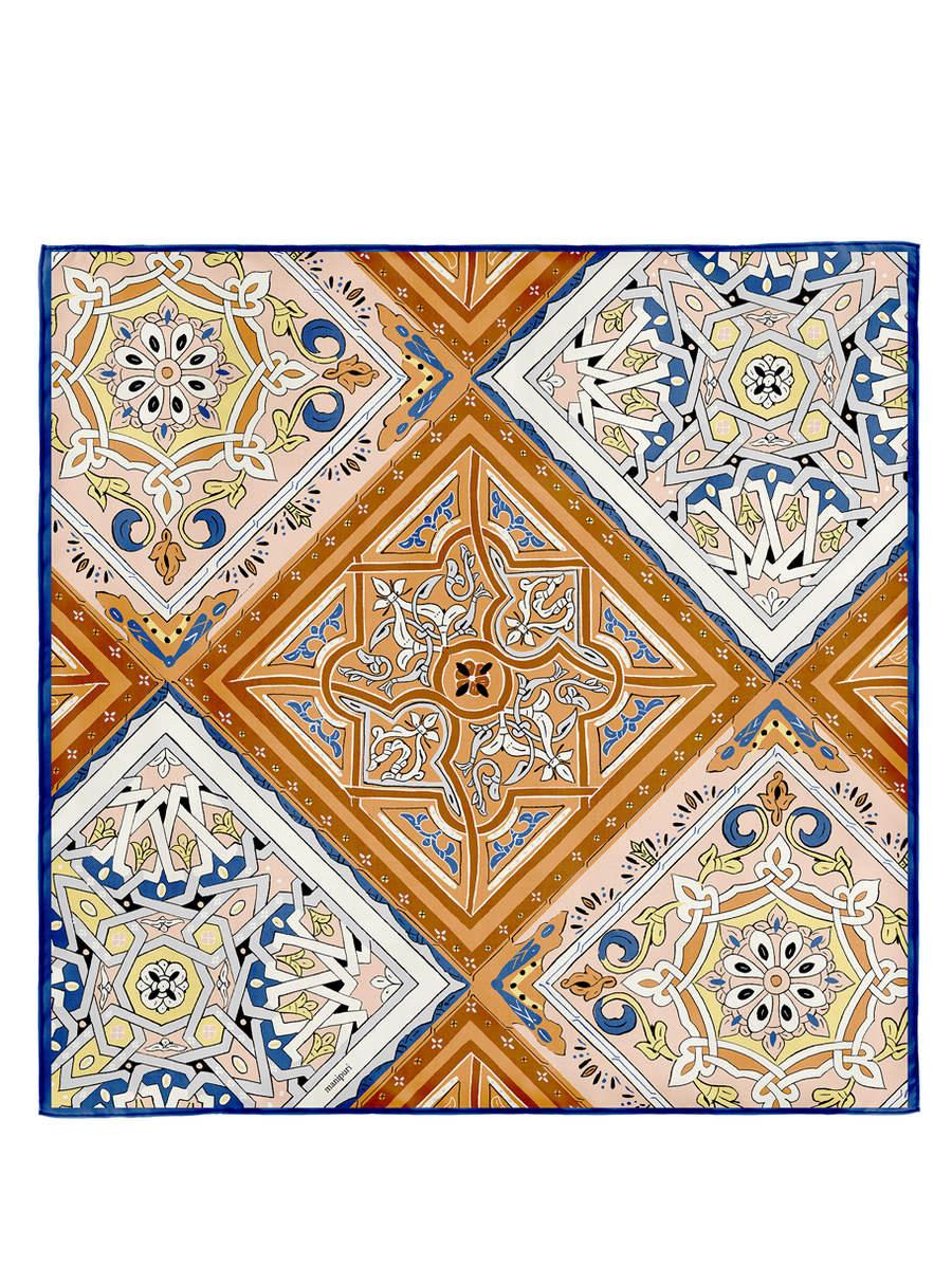 マニプリ/チュイールプリントウール×シルクストール120cm新品 ウールシルクストール120＞チュイール – manipuri