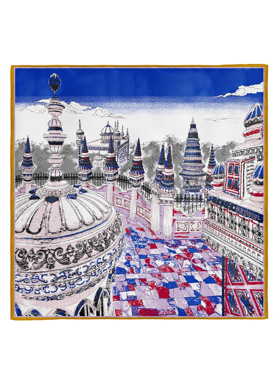 ウールシルクカシミアストール88＞クイル – manipuri