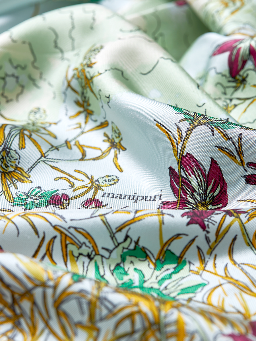 Manni ライトブルー アルパカスカーフ ライトブルー アルパカ スカーフ