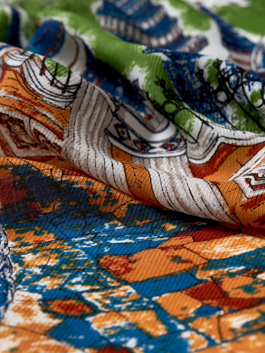 ウールシルクカシミアストール88>クイル – manipuri ウールシルクカシミアストール88>クイル – manipuri