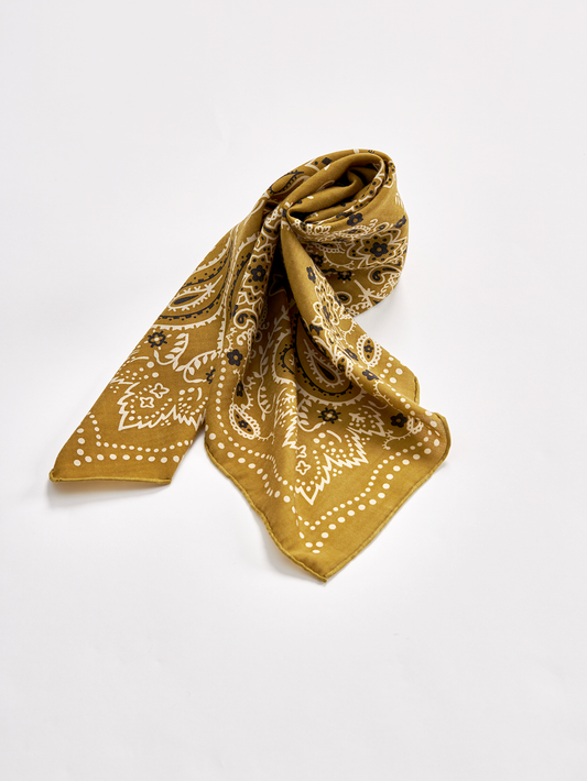 WOOL SILK CASHMERE STOLE 88 / KALEIDO BANDANA