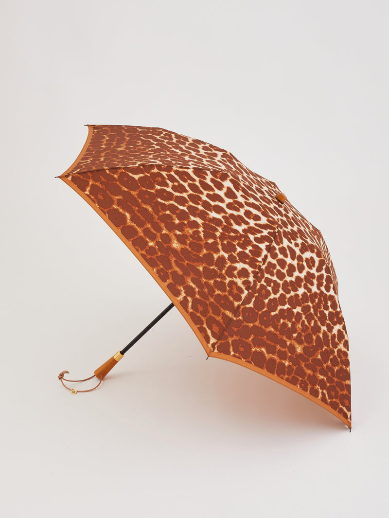 ＜晴雨兼用折傘＞レオパードベグ
