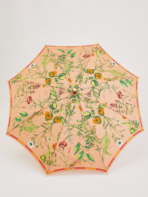 &lt;Long Umbrella for Both Sun and Rain&gt; Antique Flower