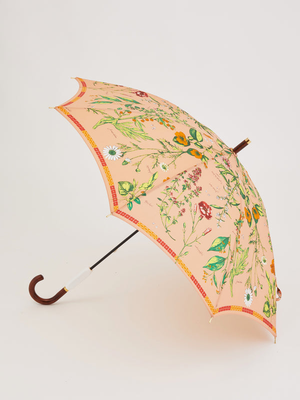 &lt;Long Umbrella for Both Sun and Rain&gt; Antique Flower