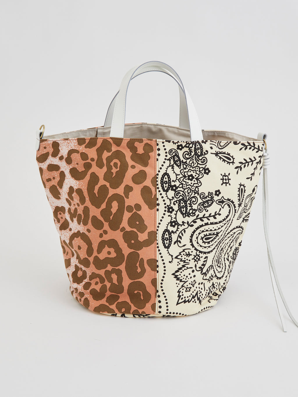 バケツトートバッグM＞レオパードカレイドバンダナ – manipuri